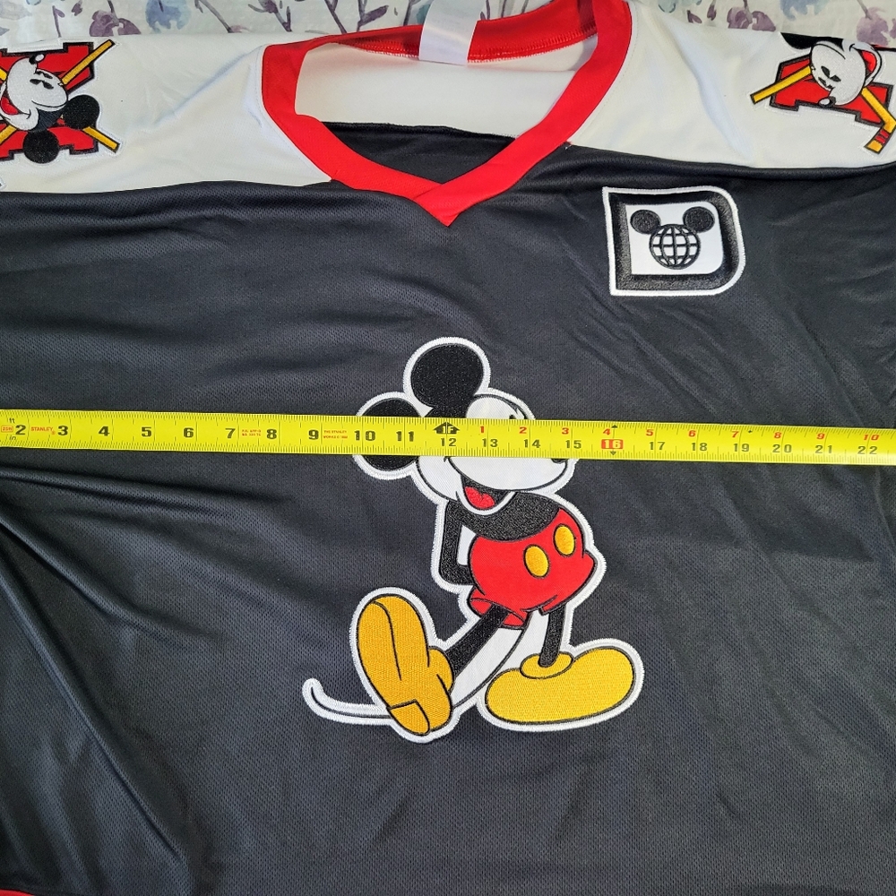 NEW Disney Parks Mickey Mouse Hockey Jersey Adult, LARGE - Picture 7 of 8